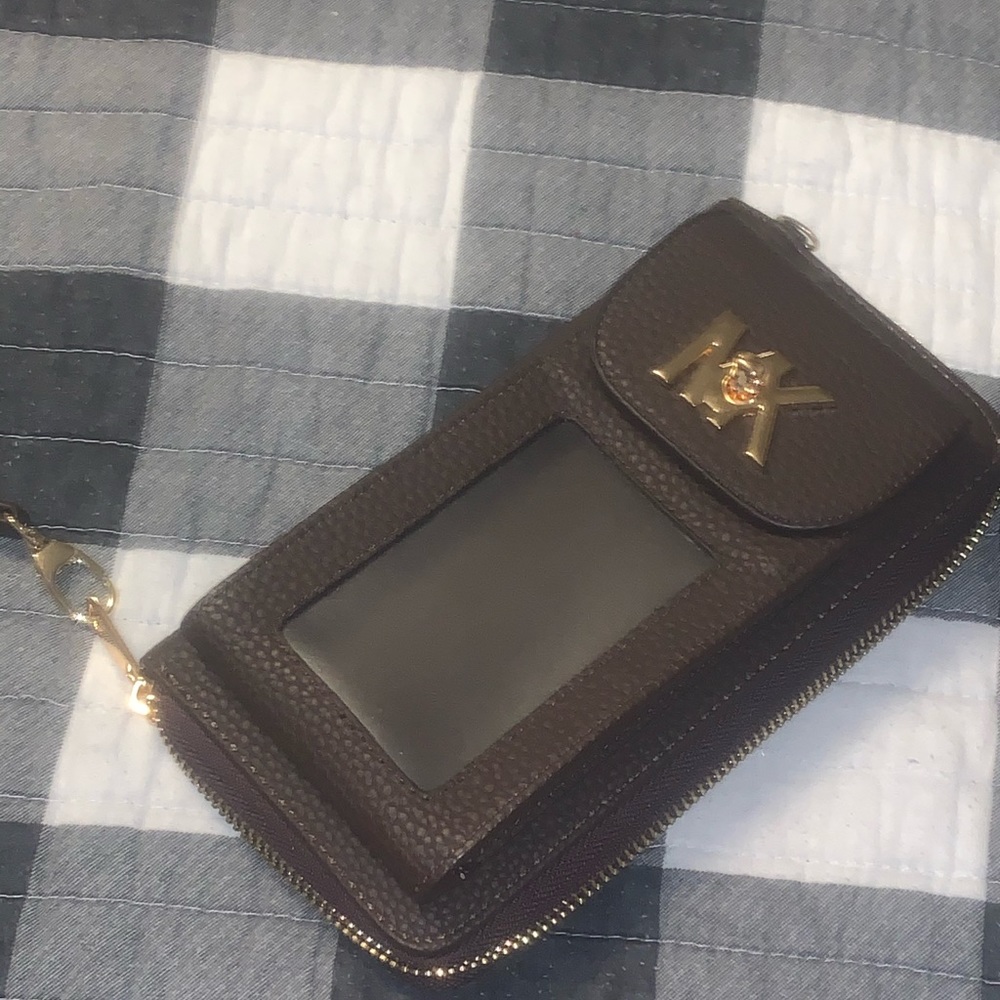 Brown phone case/wallet/wristlet